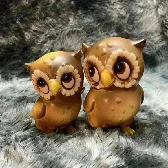 Vintage Ceramic  Large Eyes Owl Figurines - Picture 14 of 14